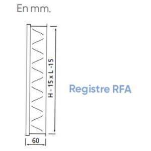 Registre pour grille de soufflage RFA 250X100 Atlantic 528483