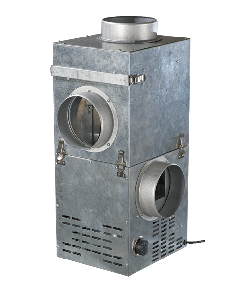Kit 2 bouches récupérateur de chaleur pour poêle à bois 350 m3/h